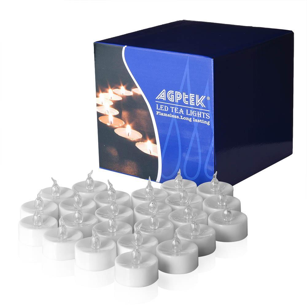 Frendorf | 24-Pack: Weiße LED Teelicht Timer Kerzen Batteriebetrieben Flameless Rauchfrei