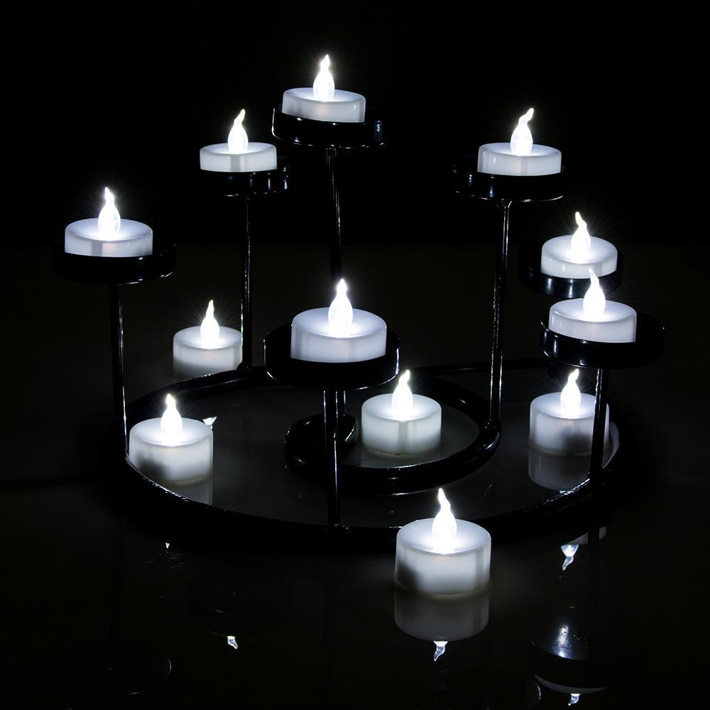 Frendorf | 24-Pack: Weiße LED Teelicht Timer Kerzen Batteriebetrieben Flameless Rauchfrei