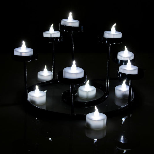 Frendorf | 24-Pack: Weiße LED Teelicht Timer Kerzen Batteriebetrieben Flameless Rauchfrei