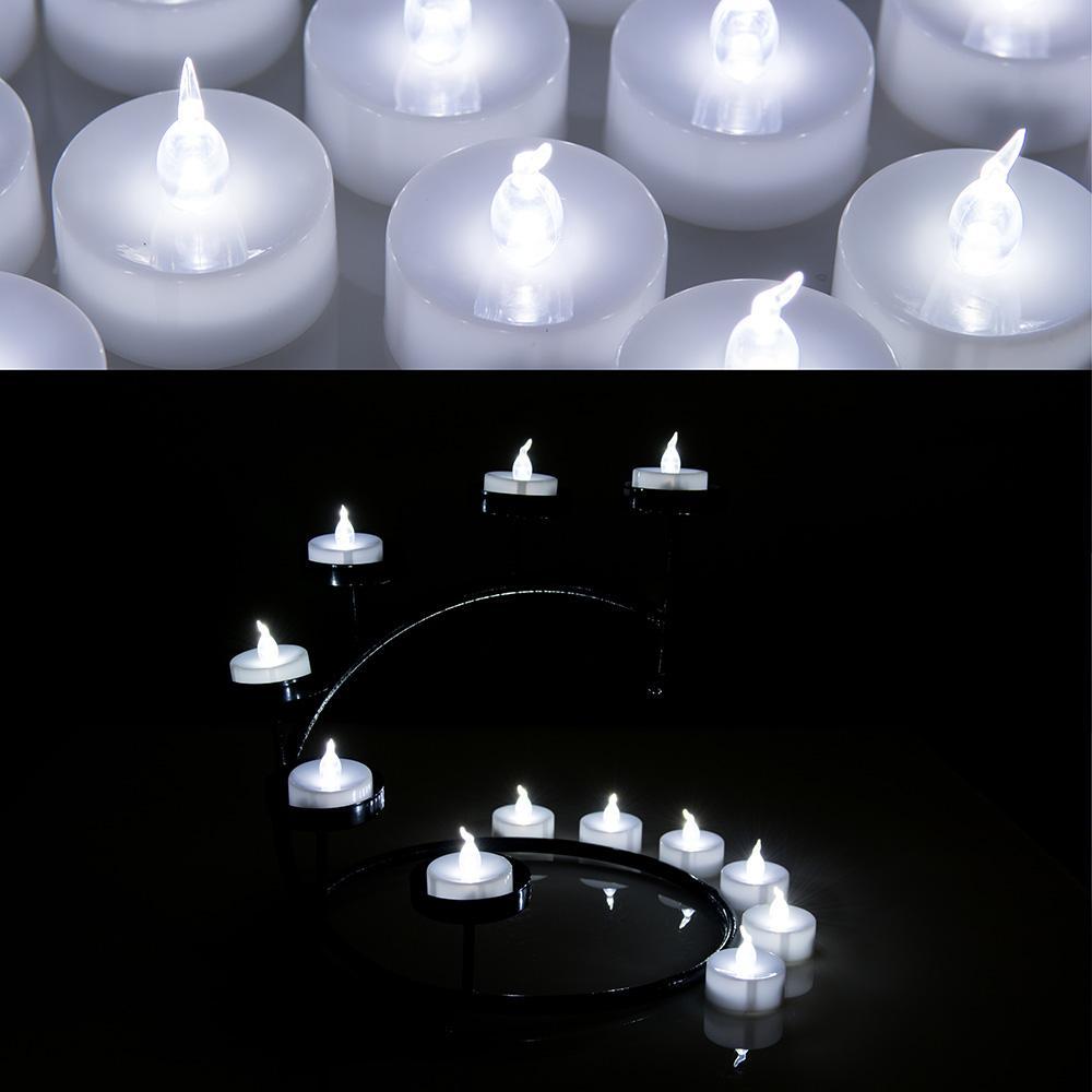 Frendorf | 24-Pack: Weiße LED Teelicht Timer Kerzen Batteriebetrieben Flameless Rauchfrei