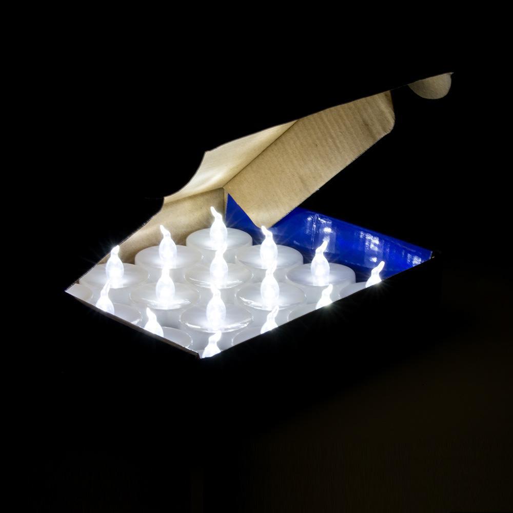 Frendorf | 24-Pack: Weiße LED Teelicht Timer Kerzen Batteriebetrieben Flameless Rauchfrei