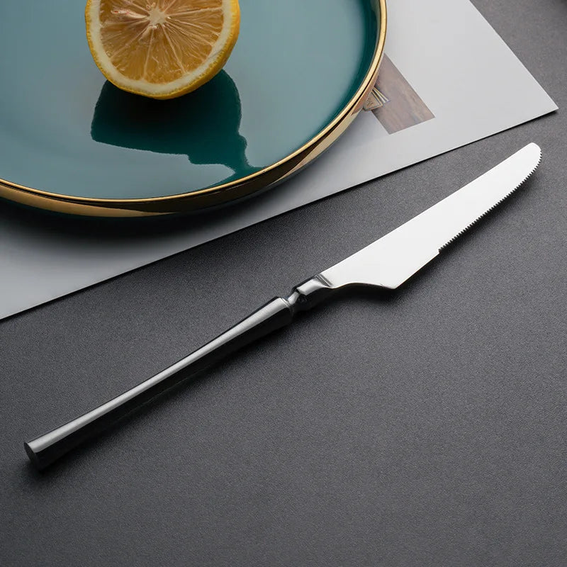 Frendorf | 24 Stück Besteck Essgeschirr Set Gabeln Messer Löffel Teelöffel