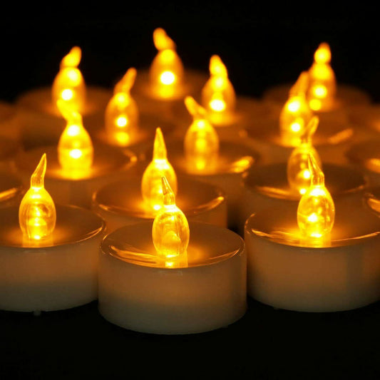 Frendorf | 24-teilige: LED flammenlose Teelichter rauchfreie flackernde Kerzen