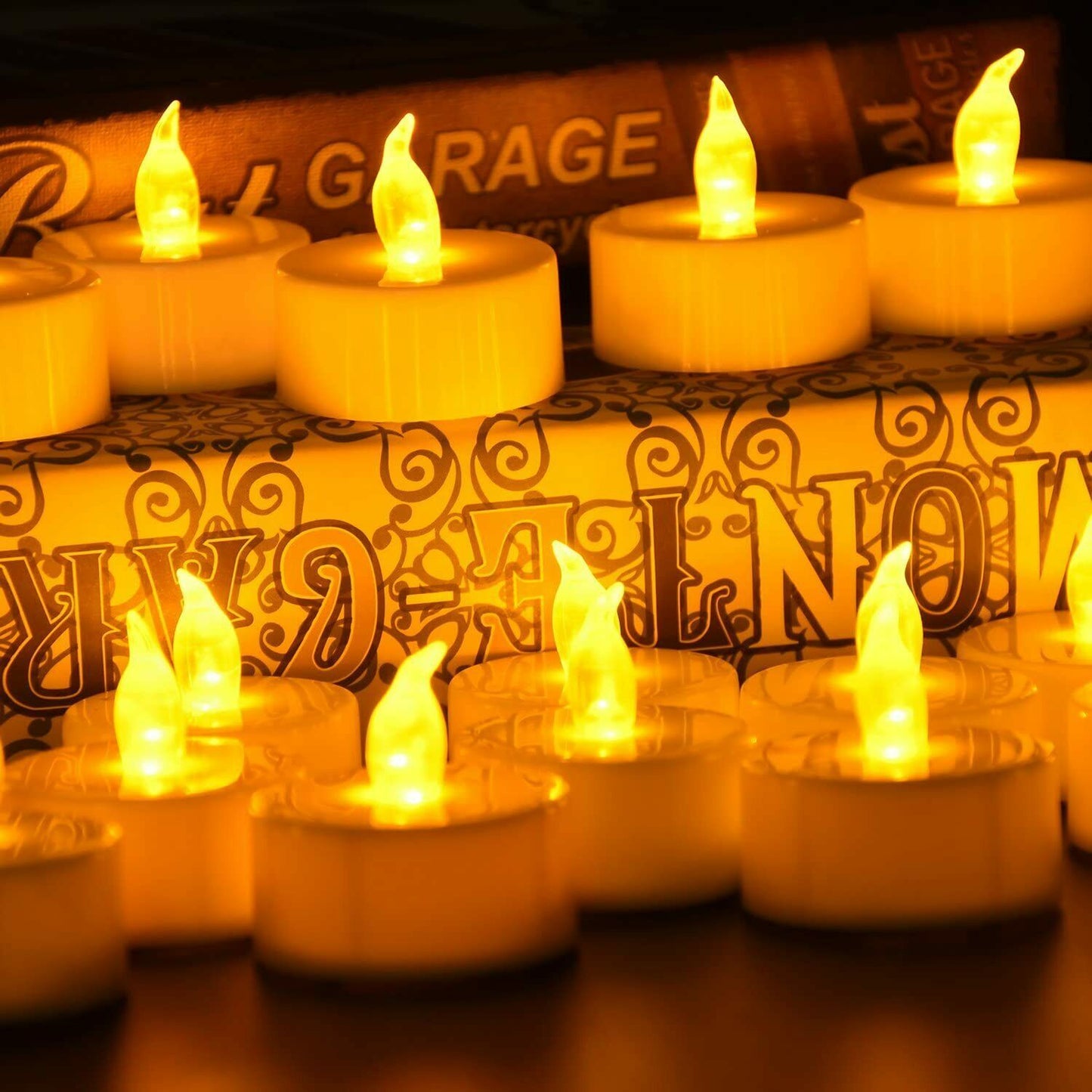 Frendorf | 24-teilige: LED flammenlose Teelichter rauchfreie flackernde Kerzen
