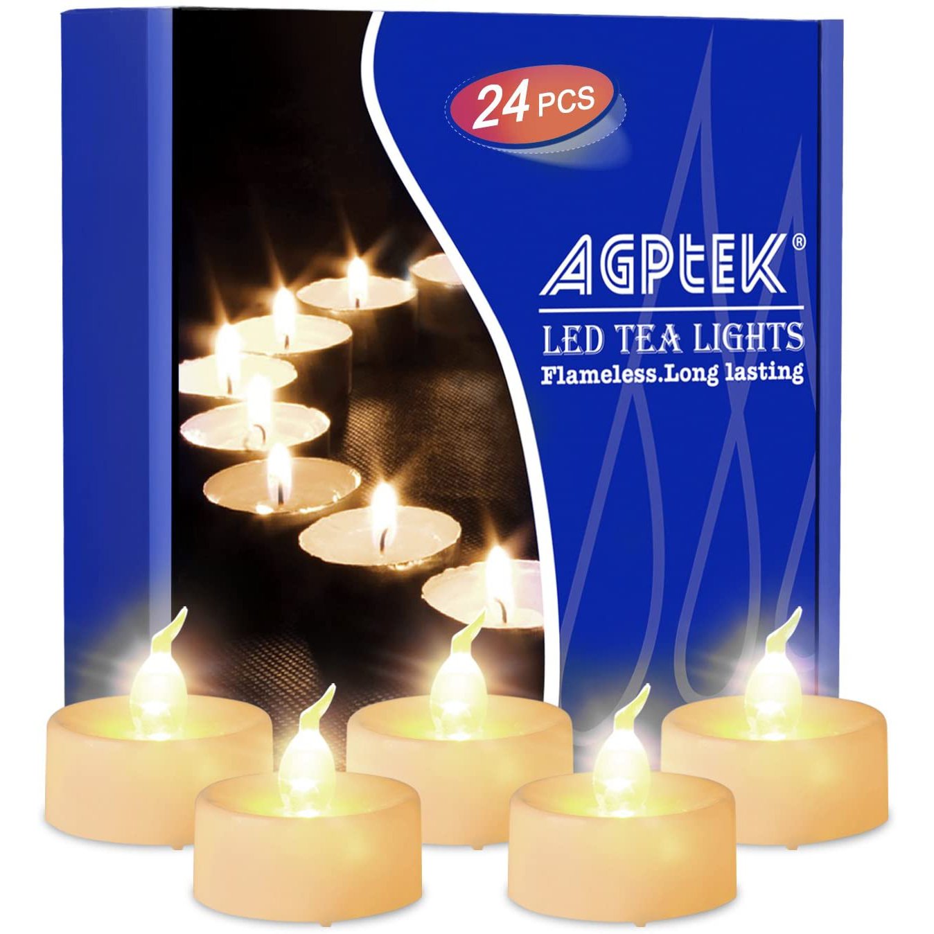 Frendorf | 24-Teile: Warmweiß LED Teelichter