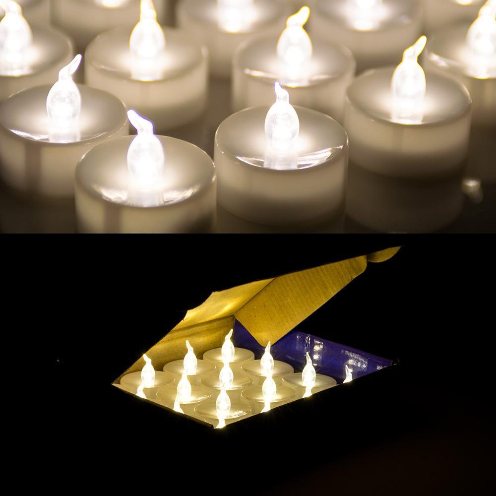 Frendorf | 24-teilig: Warmweiß Teelichter Timer Flameless Rauchfrei Kerzen