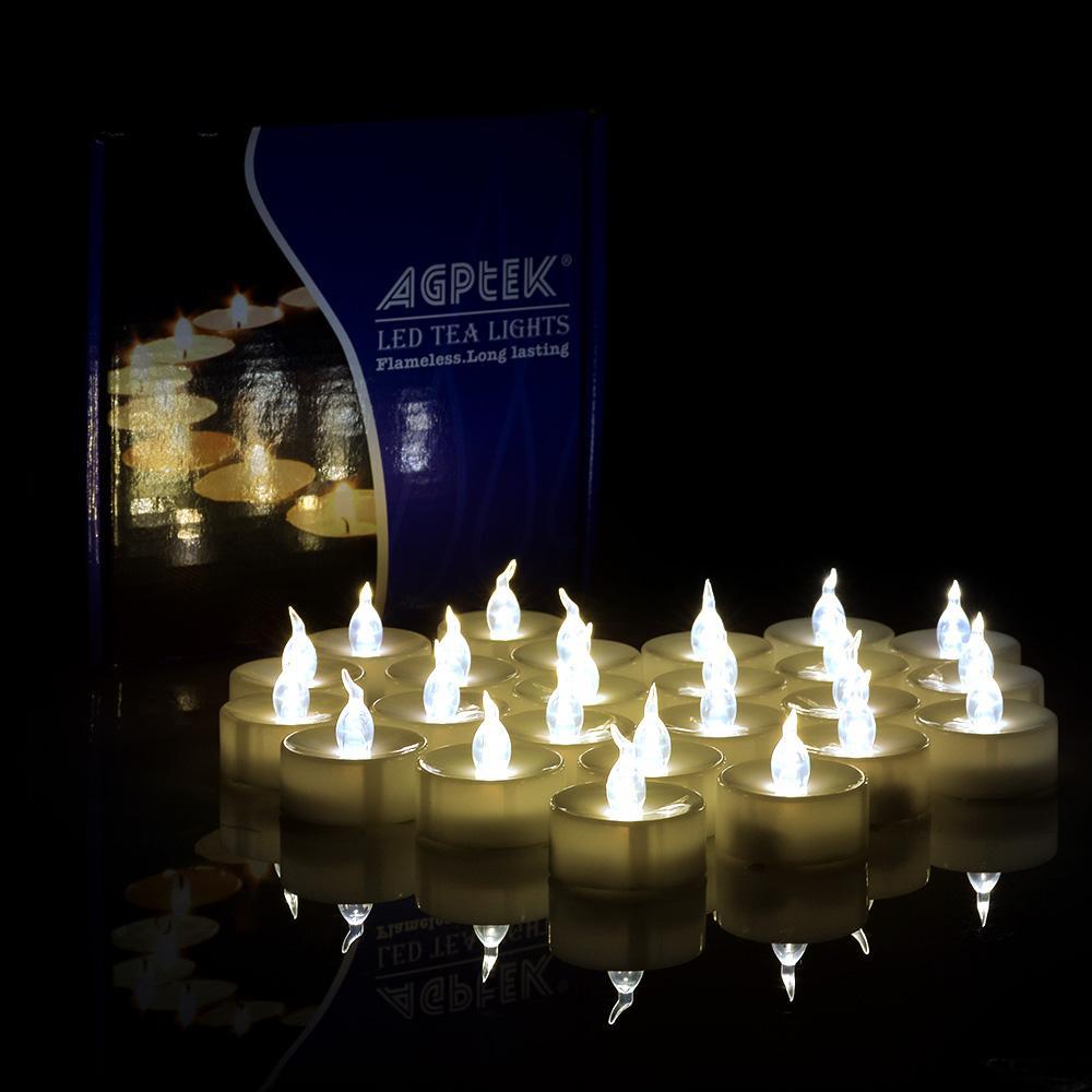 Frendorf | 24-teilig: Warmweiß Teelichter Timer Flameless Rauchfrei Kerzen