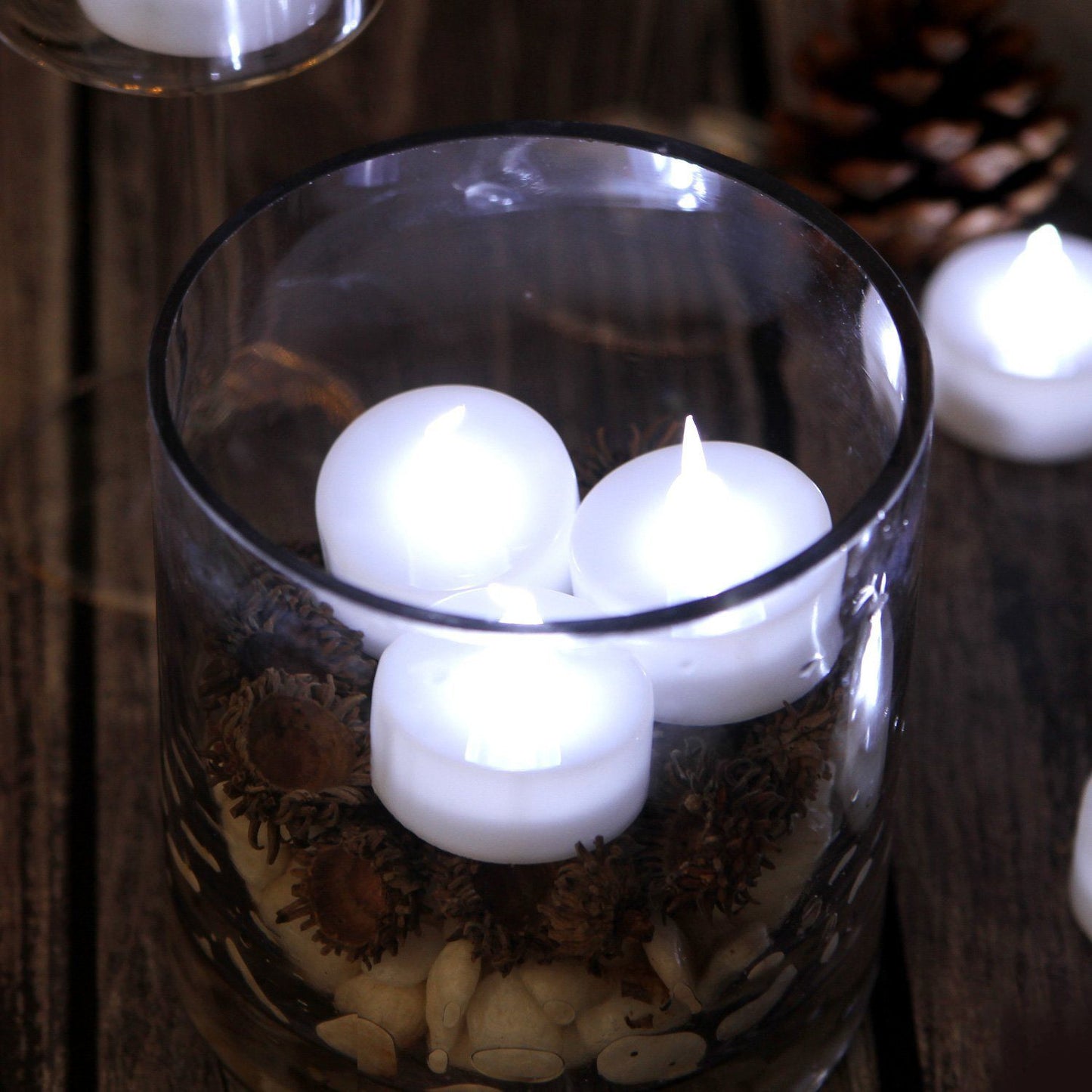 Frendorf | 24-Teile: Coole weiße LED- flameless Teelicht rauchfrei Timer Kerzen