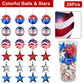 Frendorf | 24-Teile Set: Hängende Ornament Ball Stern Patriotisch