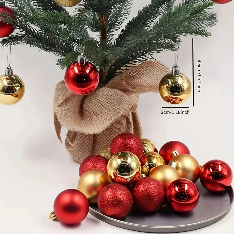 Frendorf | 24 Stück: Funkelnde Weihnachtskugeln