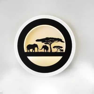 Frendorf | Schwarze natürliche Sicht Wandleuchte moderne stilvolle Acryl Wandleuchte für Wohnzimmer Korridor