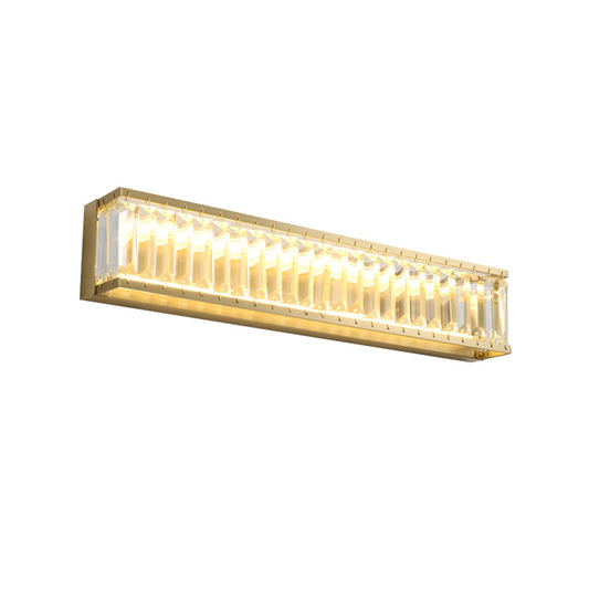 Frendorf | 10"/10.5"/16" Breite Runde/Rechteckige Wandleuchte Traditionelles Kristall Messing LED Wandleuchte für Schlafzimmer