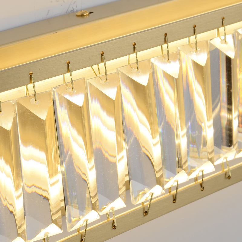 Frendorf | 10"/10.5"/16" Breite Runde/Rechteckige Wandleuchte Traditionelles Kristall Messing LED Wandleuchte für Schlafzimmer