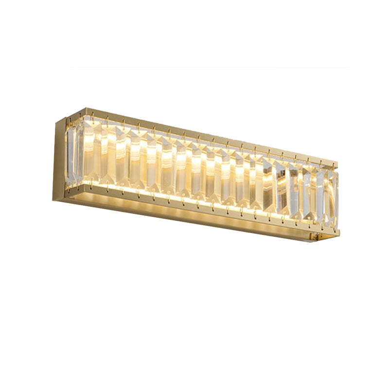 Frendorf | 10"/10.5"/16" Breite Runde/Rechteckige Wandleuchte Traditionelles Kristall Messing LED Wandleuchte für Schlafzimmer