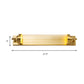 Frendorf | 10"/10.5"/16" Breite Runde/Rechteckige Wandleuchte Traditionelles Kristall Messing LED Wandleuchte für Schlafzimmer