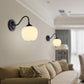 Frendorf | 1-Light Blumenknospen Wandleuchte Lampe Landhausstil Weiße Glas Wandbeleuchtung mit Gänsekielarm