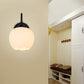 Frendorf | 1-Light Blumenknospen Wandleuchte Lampe Landhausstil Weiße Glas Wandbeleuchtung mit Gänsekielarm