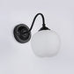 Frendorf | 1-Light Blumenknospen Wandleuchte Lampe Landhausstil Weiße Glas Wandbeleuchtung mit Gänsekielarm