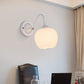 Frendorf | 1-Light Blumenknospen Wandleuchte Lampe Landhausstil Weiße Glas Wandbeleuchtung mit Gänsekielarm