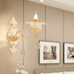 Frendorf | Beige Kerzen Wandleuchte Licht Klassisch Faux Jade Glas Schlafzimmer Wandleuchte Fixture