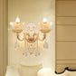 Frendorf | Beige Kerzen Wandleuchte Licht Klassisch Faux Jade Glas Schlafzimmer Wandleuchte Fixture