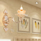 Frendorf | Beige Kerzen Wandleuchte Licht Klassisch Faux Jade Glas Schlafzimmer Wandleuchte Fixture