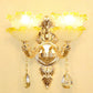 Frendorf | Faux Kerzen Wandleuchte Traditionelle Metall Wandlampe mit Schirm und Kristallanhänger