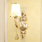 Frendorf | Faux Kerzen Wandleuchte Traditionelle Metall Wandlampe mit Schirm und Kristallanhänger