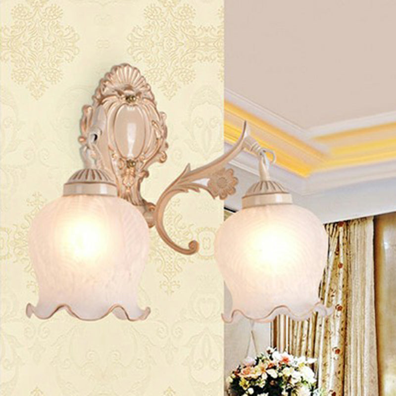 Frendorf | Frosted Glass Schattierte Wandlampe Ländlicher Stil Flur Wandleuchte Beleuchtungsarmatur