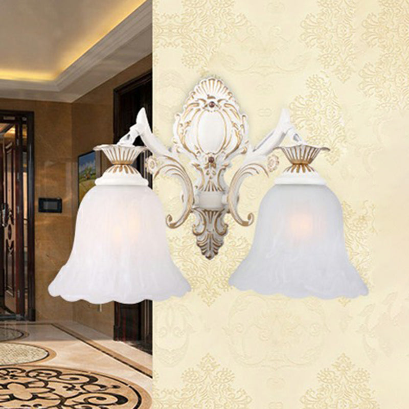 Frendorf | Frosted Glass Schattierte Wandlampe Ländlicher Stil Flur Wandleuchte Beleuchtungsarmatur