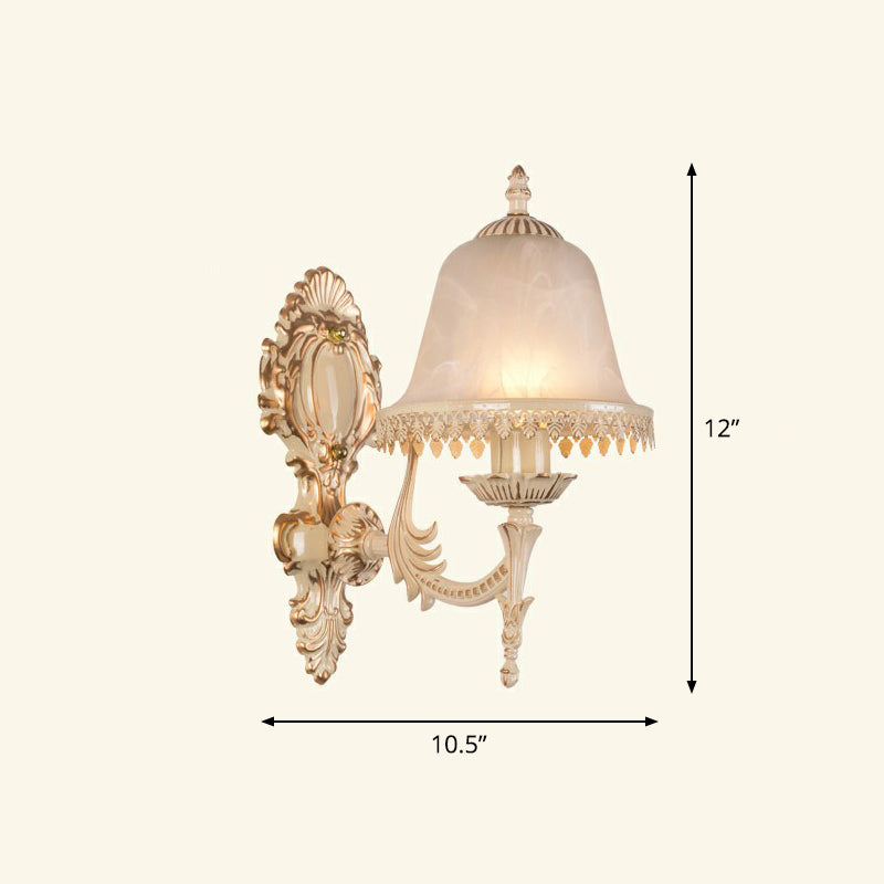 Frendorf | Frosted Glass Schattierte Wandlampe Ländlicher Stil Flur Wandleuchte Beleuchtungsarmatur