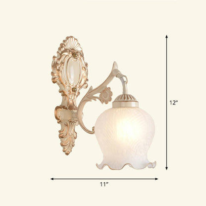 Frendorf | Frosted Glass Schattierte Wandlampe Ländlicher Stil Flur Wandleuchte Beleuchtungsarmatur