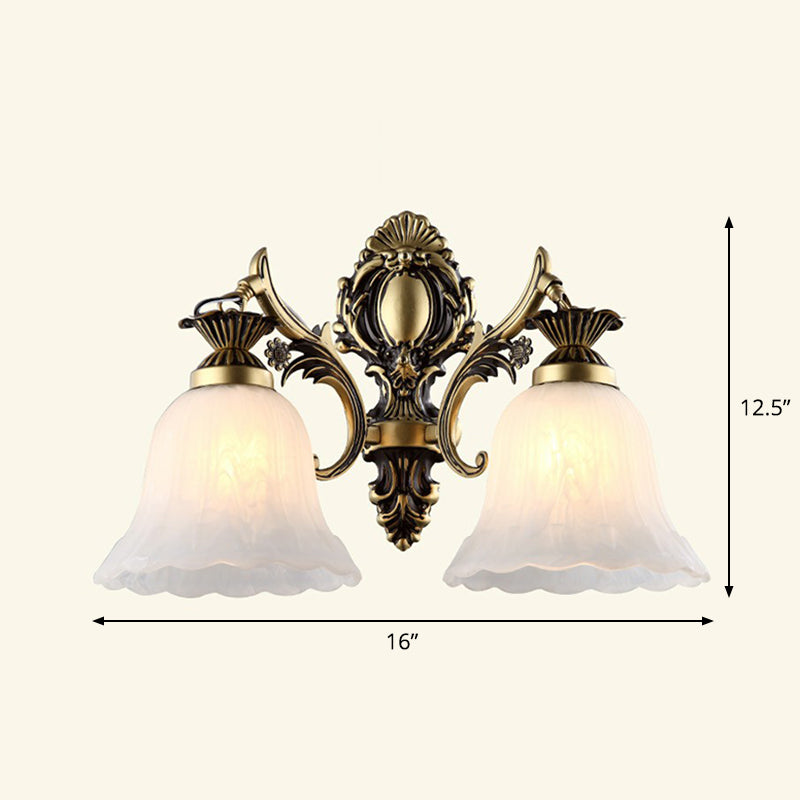Frendorf | Frosted Glass Schattierte Wandlampe Ländlicher Stil Flur Wandleuchte Beleuchtungsarmatur