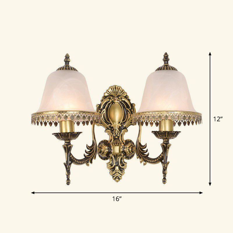 Frendorf | Frosted Glass Schattierte Wandlampe Ländlicher Stil Flur Wandleuchte Beleuchtungsarmatur