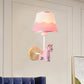 Frendorf | Moderne Wandlampe Reduzierter Schatten Einzel Licht Holz Wandlampe mit Tier für Teen