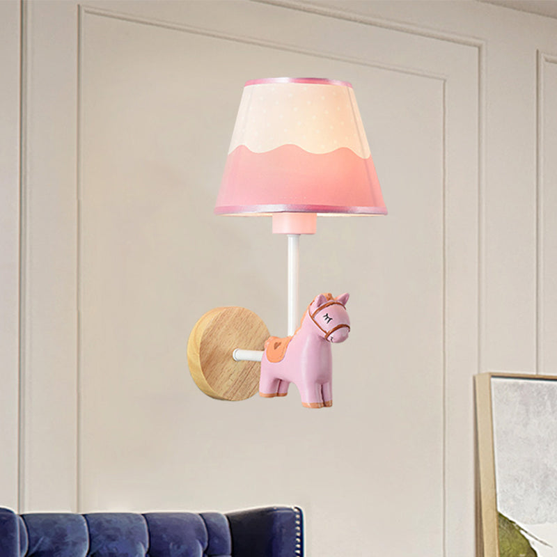 Frendorf | Moderne Wandlampe Reduzierter Schatten Einzel Licht Holz Wandlampe mit Tier für Teen