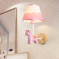 Frendorf | Moderne Wandlampe Reduzierter Schatten Einzel Licht Holz Wandlampe mit Tier für Teen