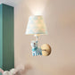 Frendorf | Moderne Wandlampe Reduzierter Schatten Einzel Licht Holz Wandlampe mit Tier für Teen