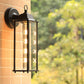 Frendorf | Glasbox Wandleuchte Lampe Simplicity 1 Kopf Außen Wandmontierte Beleuchtung in Schwarz