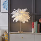 Kokosnussbaumförmige Nachtlampe Dekorative Feder 1 Kopf Wohnzimmer Akzent Tischlampe