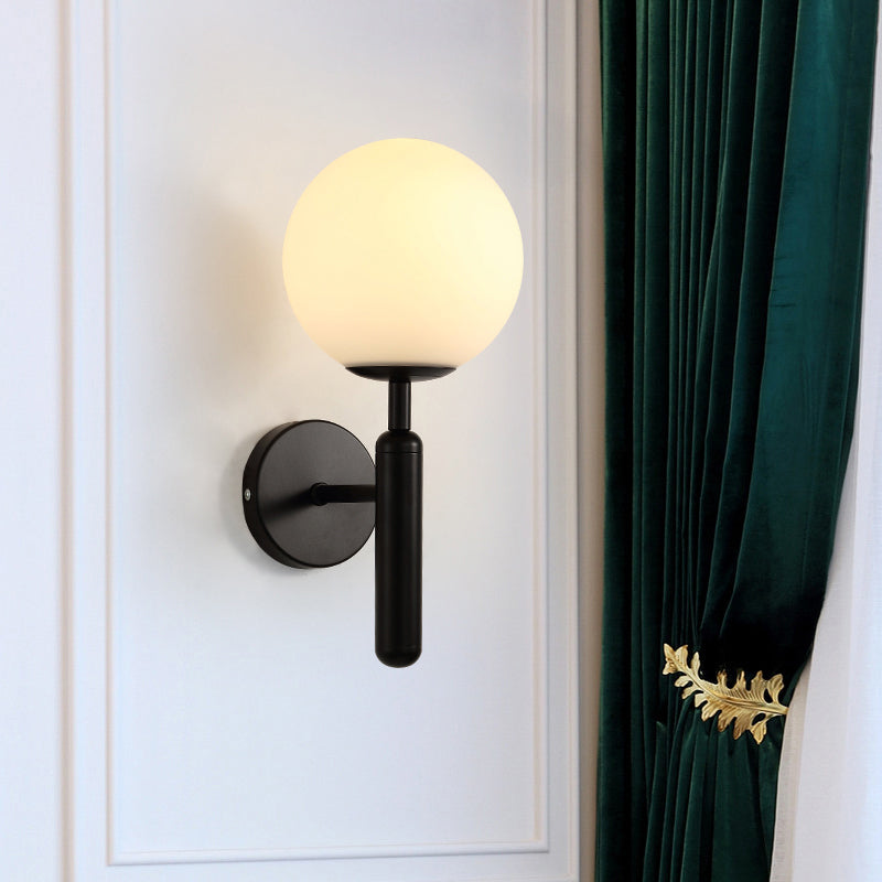 Frendorf | Ball Shade Flur Wand Scone Beleuchtung Glas 1-Kopf Minimalistische Wandmontierte Lampe