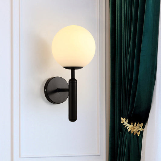 Frendorf | Ball Shade Flur Wand Scone Beleuchtung Glas 1-Kopf Minimalistische Wandmontierte Lampe