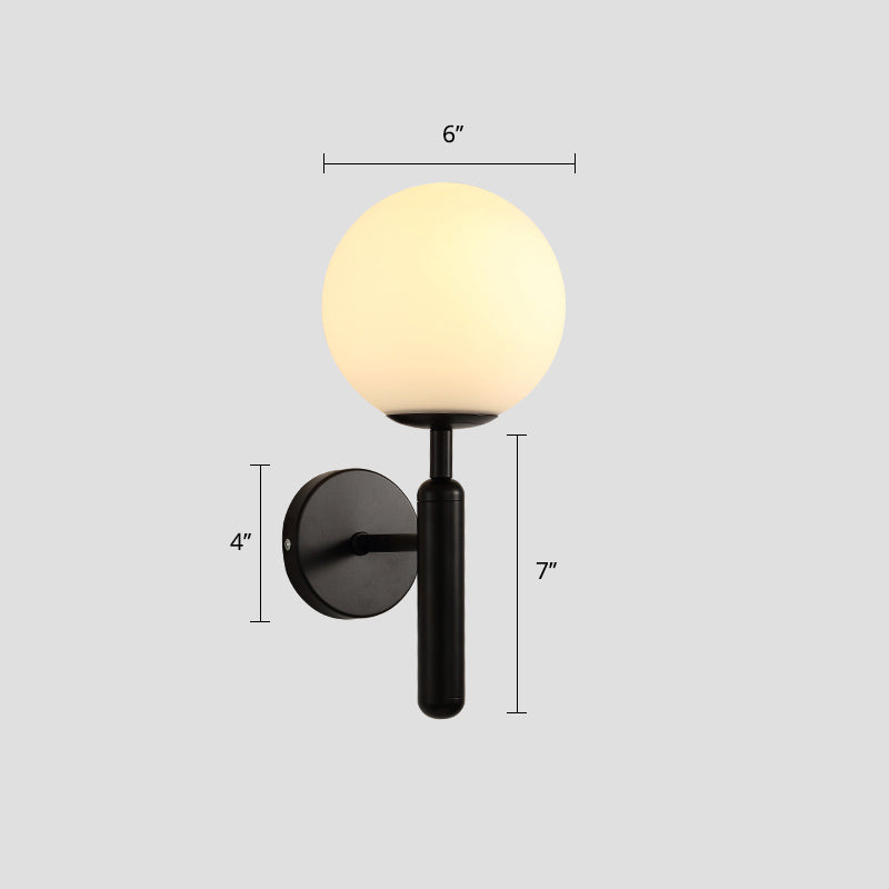 Frendorf | Ball Shade Flur Wand Scone Beleuchtung Glas 1-Kopf Minimalistische Wandmontierte Lampe