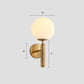 Frendorf | Ball Shade Flur Wand Scone Beleuchtung Glas 1-Kopf Minimalistische Wandmontierte Lampe