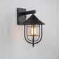 Frendorf | Half-Capsule Cage Gang Wandlamp Rustiek Metaal Enkel Zwarte Wandlamp met Conische Top