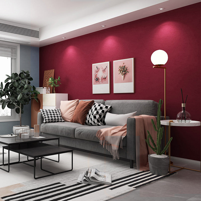 Pure Color Tapetenrolle Modern Fleckenresistent Wohnzimmer Wandkunst, 57,1 qm