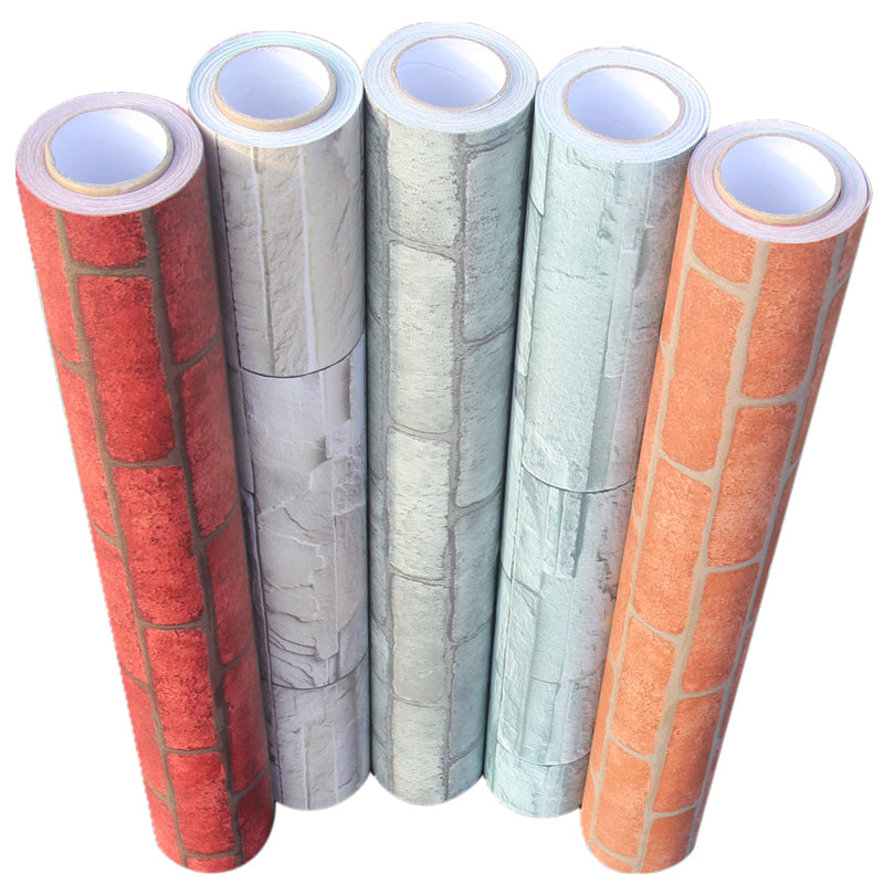 Pastellfarbe Ziegelmuster Tapetenrolle Abziehbare Wandverkleidung für Akzentwand