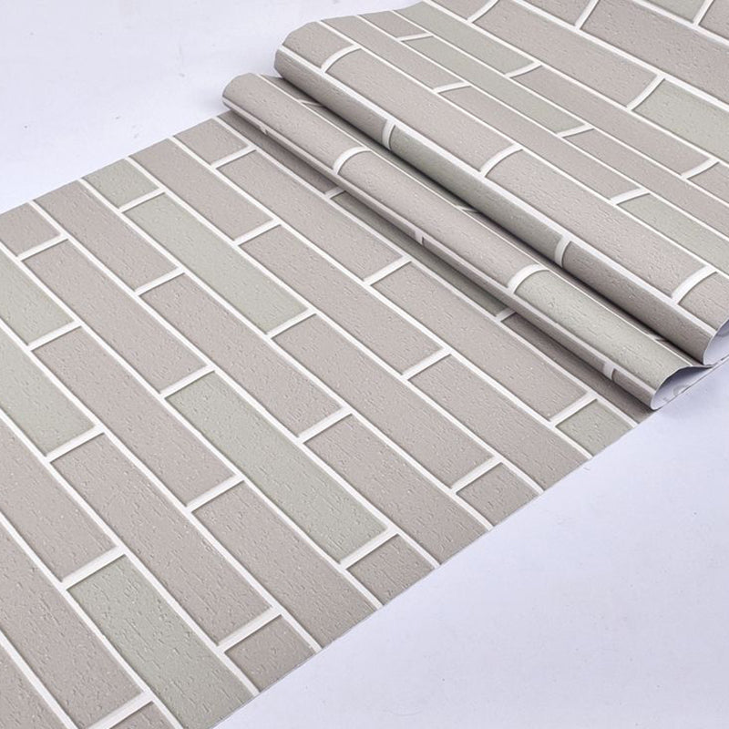 Pastellfarbe Ziegelmuster Tapetenrolle Abziehbare Wandverkleidung für Akzentwand