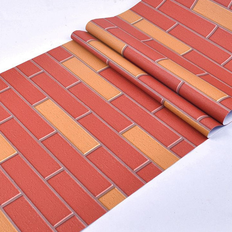 Pastellfarbe Ziegelmuster Tapetenrolle Abziehbare Wandverkleidung für Akzentwand