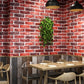 Backdruck Tapetenrolle Mehrfarbige Industrielle Wandverkleidung für Café